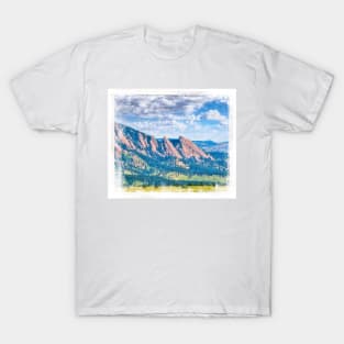 Flatirons Colorado Boulder County landscape photograph T-Shirt